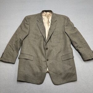 Hart Schaffner Marx Blazer Men's 46R Brown Two Button Sports Coat‎ Made In USA